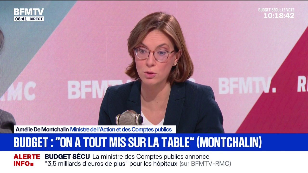 Budget: "Il y aura un déficit à moins de 20 milliards d'euros", déclare Amélie de Montchalin, ministre des Comptes publics