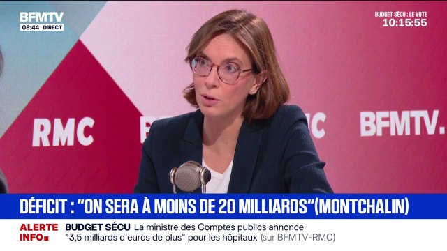 5 à 10 milliards manquants sur le budget: Il y a trois hypothèses: la fraude à la TVA, les petits colis (...) et tous les enjeux liés à notre consommation , estime Amélie de Montchalin