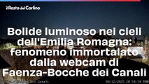 Bolide luminoso nei cieli dell'Emilia Romagna: fenomeno immortalato dalla webcam di Faenza-Bocche dei Canali
