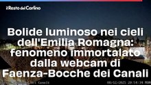 Bolide luminoso nei cieli dell'Emilia Romagna: fenomeno immortalato dalla webcam di Faenza-Bocche dei Canali
