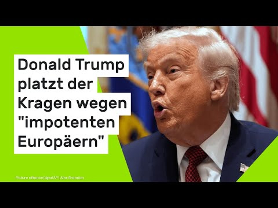 Wegen US-Friedensplan zum Ukraine-Krieg: Donald Trump platzt der Kragen wegen 'impotenten Europäern'
