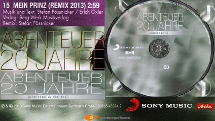 ANDREA BERG — MEIN PRINZ (REMIX 2013) 3:59 | Von ANDREA BERG – ABENTEUER 20 JAHRE · (2012) · CD