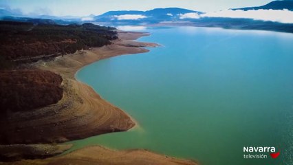 El embalse de Yesa y sus termas, desde las alturas