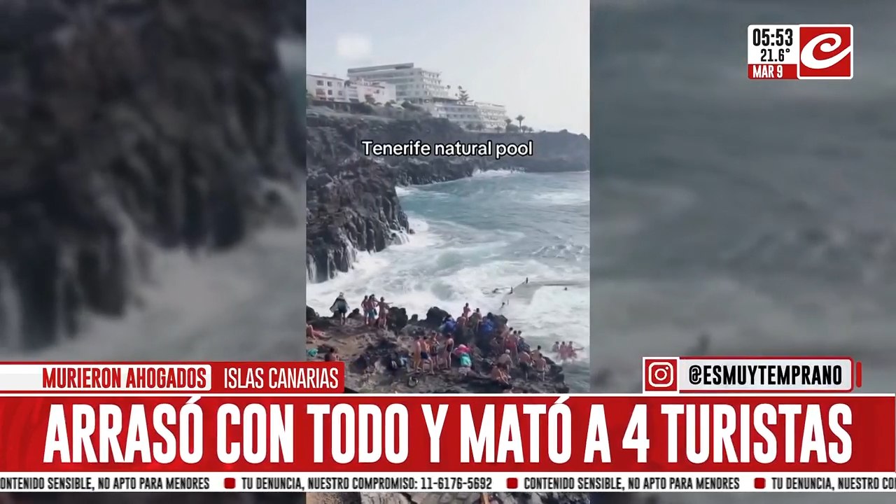 Ola gigante mató a cuatro personas y dejó una veintena de heridos