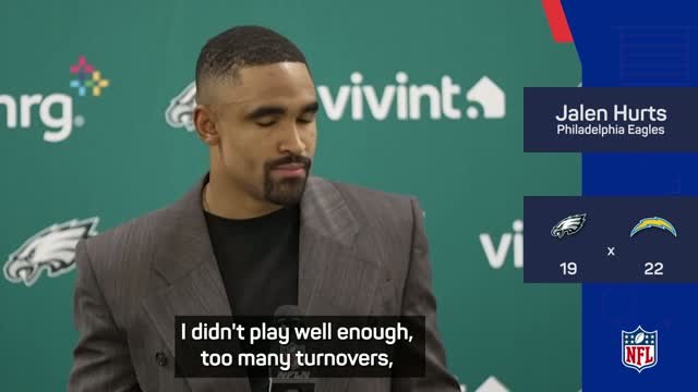 Hurts nears turnover record in Eagles' loss