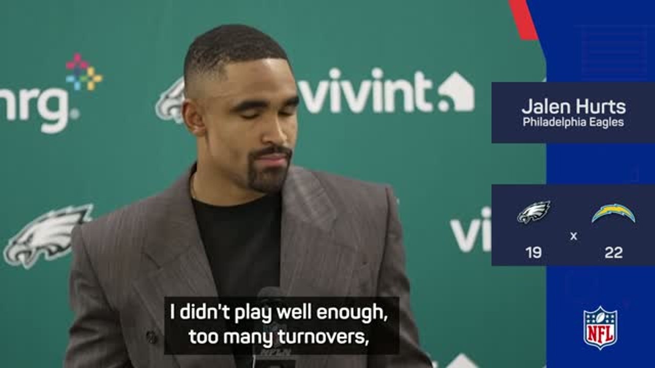 Hurts nears turnover record in Eagles' loss