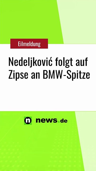 Nedeljković folgt auf Zipse an BMW-Spitze