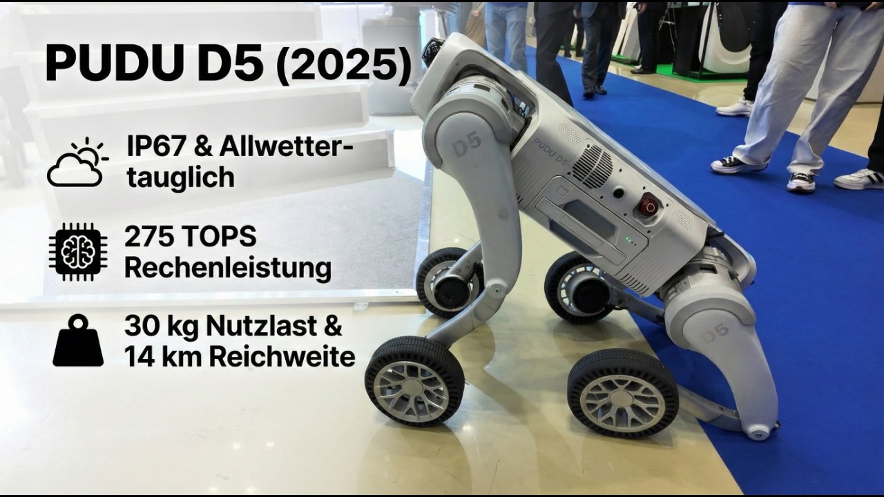 Outdoor-Roboter mit Köpfchen – Pudu D5 (2025) zeigt, was möglich ist