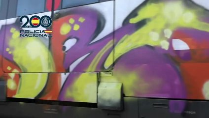Operación policial contra las pintadas de grafitis en trenes