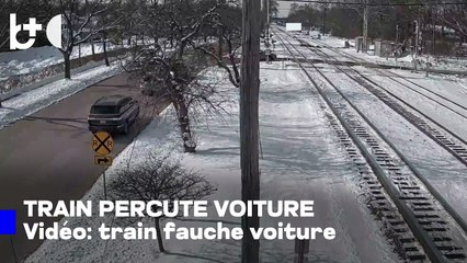 Le moment où un train de voyageurs percute un véhicule à Hinsdale (Illinois)