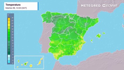 El frente frío provocará el descenso de las temperaturas