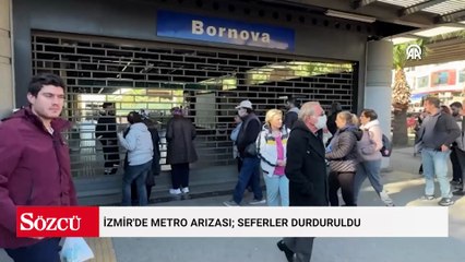 İzmir'de metro arızası; seferler durduruldu