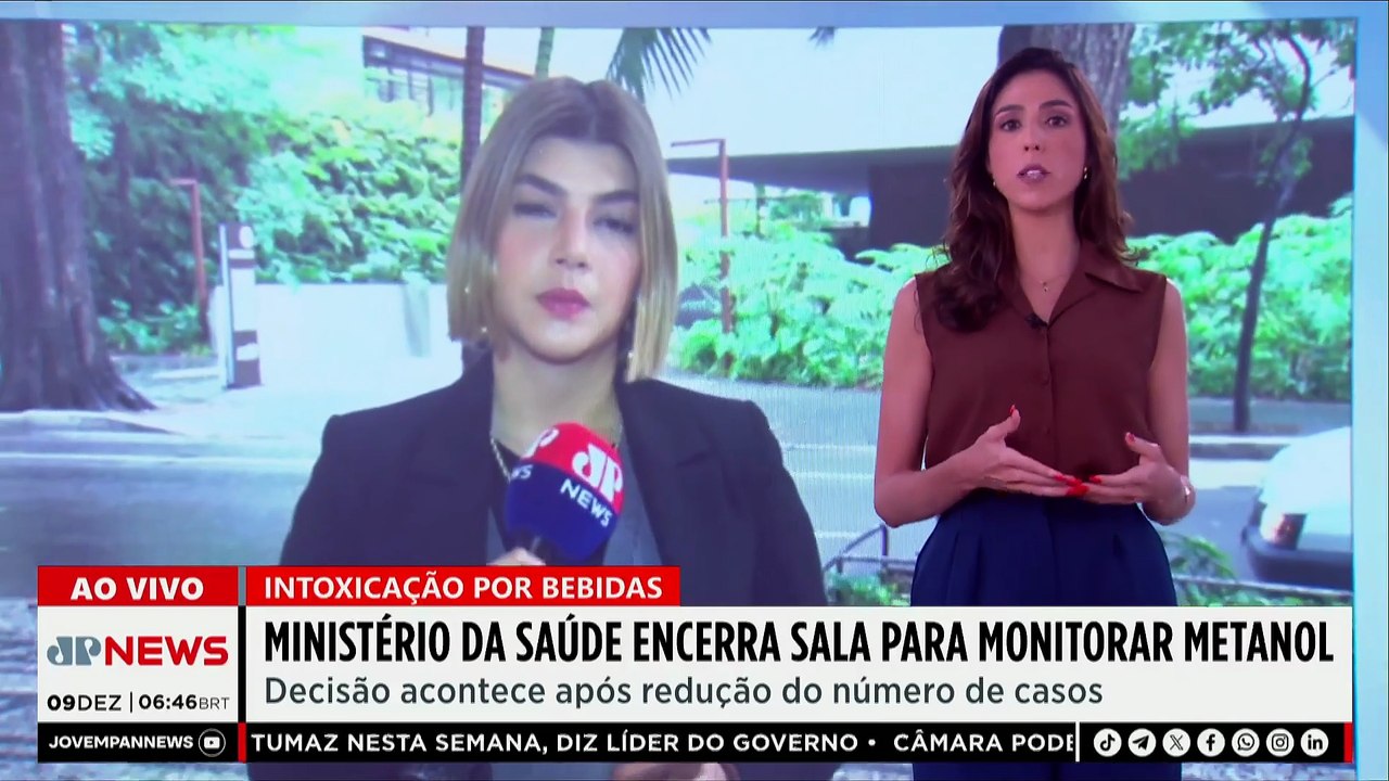 Ministério da Saúde encerra sala de situação sobre metanol
