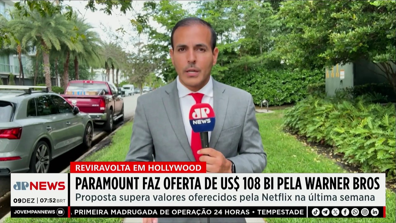 Paramount faz oferta de US$108 bilhões pela Warner Bros