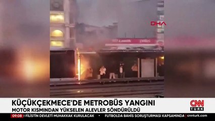 SON DAKİKA... İstanbul'da metrobüste yangın çıktı