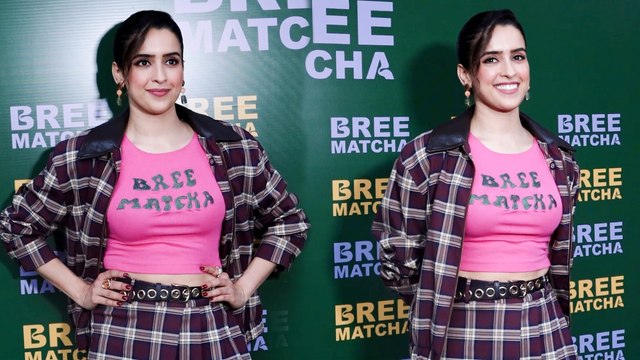 Dangal Girl Sanya Malhotra's Sassy Chic Look For A Youthful Event! Bree Matcha! Spotted In Town!