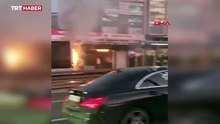 Küçükçekmece'de metrobüs yangını