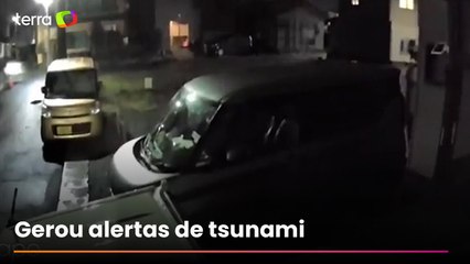 Imagens mostram tremor e sirenes durante forte terremoto de magnitude 7,6 no Japão