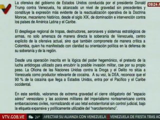 Frente Amplio de Uruguay muestra rotundo rechazo a la escalada militar de Estados Unidos en Venezuela