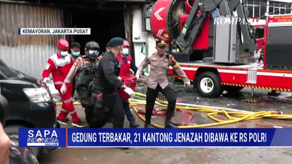 Detik-Detik Petugas Evakuasi Korban Kebakaran Gedung di Kemayoran Jakpus | SAPA MALAM