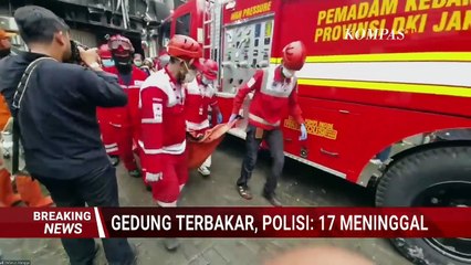 Terbaru! Penampakan Kebakaran Gedung Terra Drone di Kemayoran, Asap Mengepul