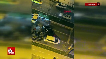 İstanbul'da trafik kazası sonrası kavga ettiler