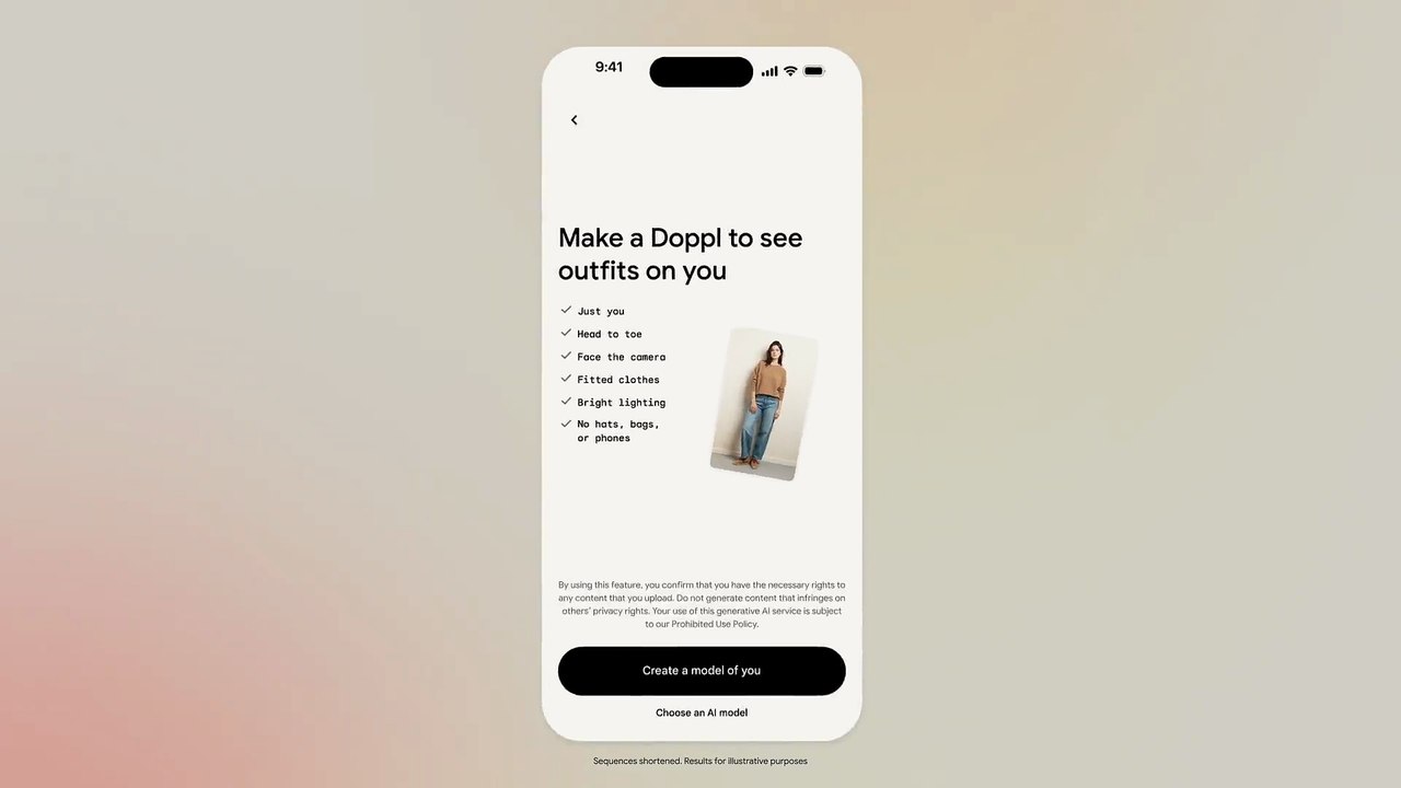 Doppl da Google - Experiência