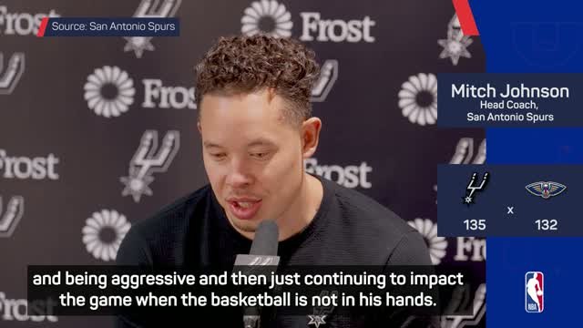 Johnson praises 'dynamic' Harper in Spurs win