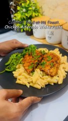 Aaj banana Hy mazaydar chicken Alfredo with white pasta 🍝 *Chicken Alfredo White Pasta Recipe*🍝follow me on Tiktok and Instagram