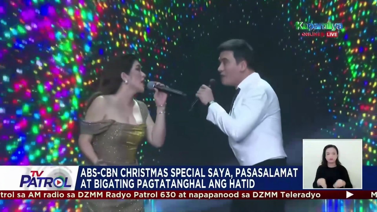 December 9, 2025 — Angeline Quinto and Erik Santos in TV Patrol for ABS-CBN Christmas Special 2025 #ABSCBNChristmasSpecial2025
