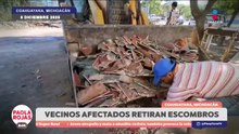 Maquinaria remueve restos de viviendas destruidas en Coahuayana | DPC con Paola Rojas