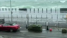 Watch as waves crash over the northern end of Douglas Promenade as Storm Bram picks up