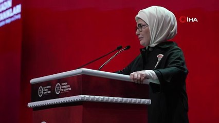 Emine Erdoğan "Soykırımın Kadın Tanıkları: Gazze’de Medya ve Direniş" programının açılışında konuştu