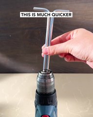 Drill hack to neatly roll ropes