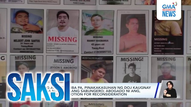 Atong Ang at 21 iba pa, pinakakasuhan ng DOJ kaugnay sa mga nawawalang sabungero; abogado ni Ang, maghahain ng motion for reconsideration | Saksi