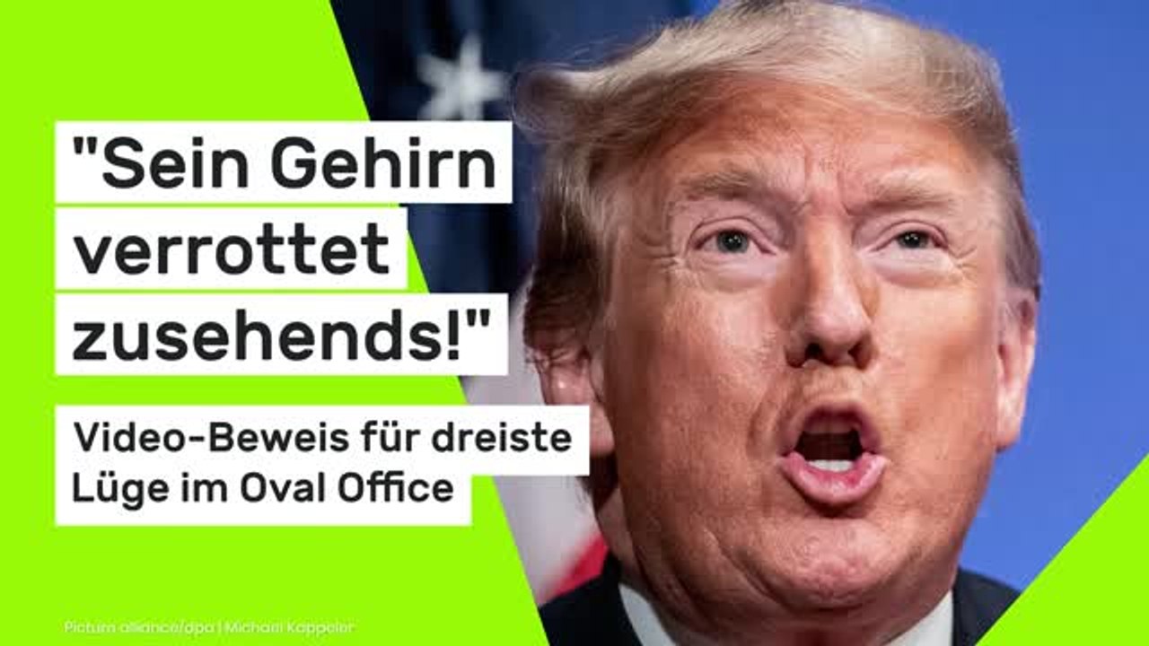 Donald Trump dement und senil?: 'Sein Gehirn verrottet zusehends!' Video-Beweis für dreiste Lüge im Oval Office