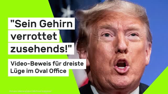 Donald Trump dement und senil?: Sein Gehirn verrottet zusehends! Video-Beweis für dreiste Lüge im Oval Office
