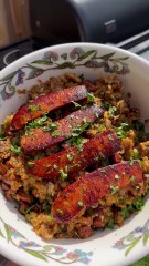 Linguiça Stuffing #thanksgiving #thanksgivingdinner ￼