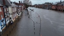 Storm Bram hits York as drone footage shows scale of flooding along River Ouse