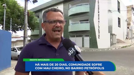 Esgoto Estourado na Rua Pio 10, Petrópolis: Moradores Buscam Solução da Prefeitura