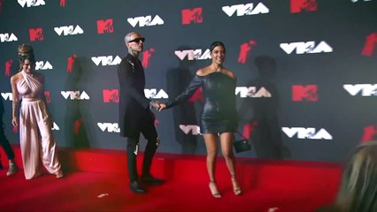 Kourtney Kardashian Rocks Sexy Redlingerie & Plays With Travis Barker’s Lipin Hot Photos