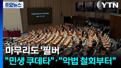 정기국회 마무리도 '필리버스터'..."민생 쿠데타"·"악법 철회부터" / YTN