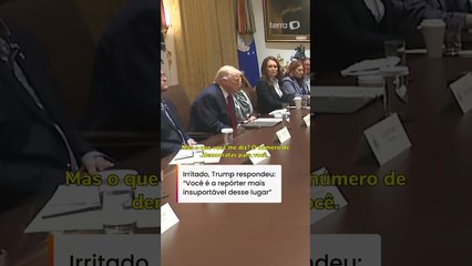 Trump volta a atacar jornalistas mulheres em entrevista na Casa Branca #shorts