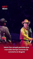 Eduin Caz rompió pantalla que marcaba tiempo restante de concierto en Bogotá