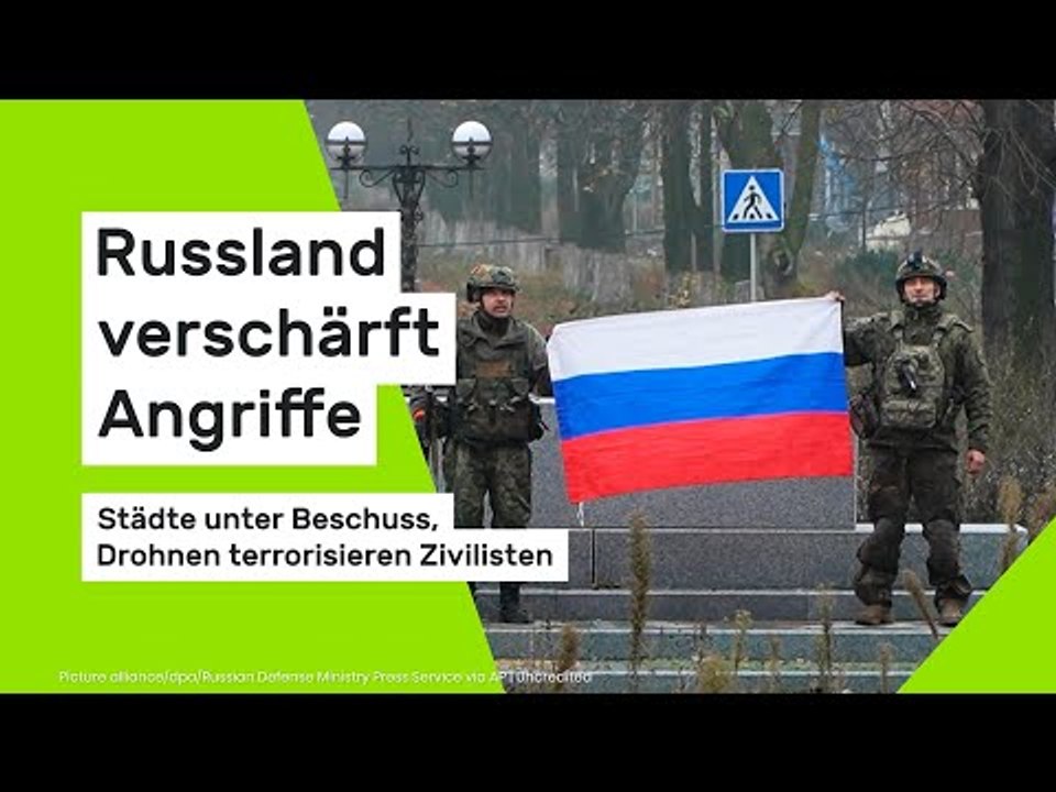 Russland verschärft Angriffe: Städte unter Beschuss, Drohnen terrorisieren Zivilisten