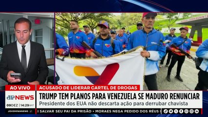 Donald Trump acusa Maduro de liderar cartel de drogas e cita planos para Venezuela | TEMPO REAL