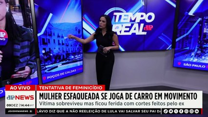 Mulher esfaqueada se joga de carro em movimento para se salvar de ex-companheiro | TEMPO REAL