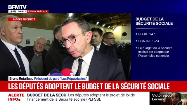 Budget de la Sécu adopté: Tout est empiré [...] c'est un budget qui permettra sans doute au gouvernement de durer un peu plus , déplore Bruno Retailleau, président du parti Les Républicains