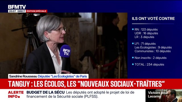 Sandrine Rousseau dénonce des promesses de papier à propos des concessions faites par le gouvernement juste avant le vote du budget de la Sécurité sociale