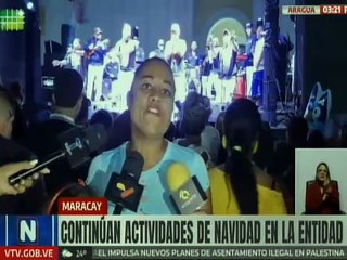 Aragua | Habitantes disfrutaron el encendido de la navidad en la Plaza Bolívar de Maracay